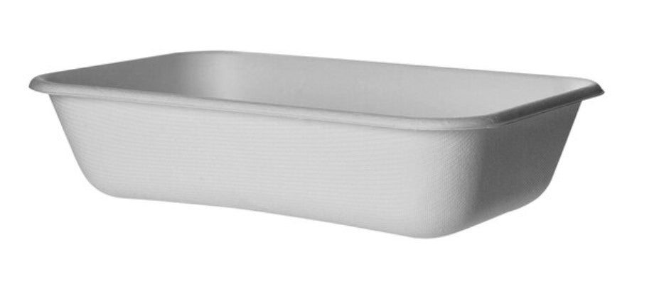 32oz Rectangle Take-Out Containers Sugarcane WorldView 400 Count Case