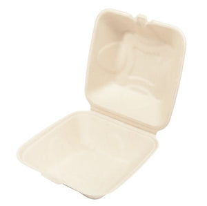 6 x 6 x 3 in Clamshell - Sugarcane  500 Count Case
