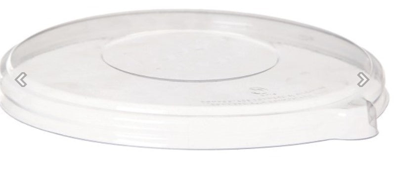 Compostable Flat Lid, Fits 24-46oz Molded Fiber Coupe Bowls