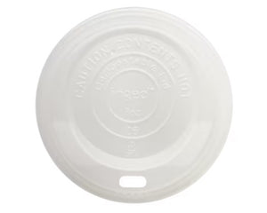 LID PLA - 8 oz Hot Cups, White 1000 Count Case