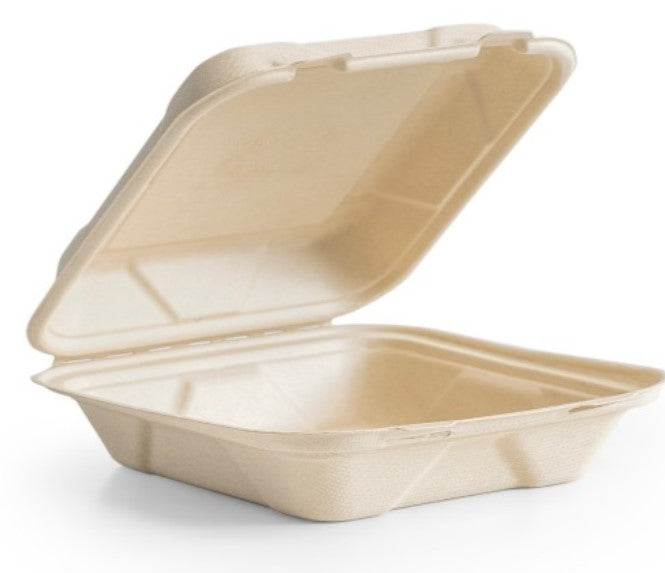 Sleeve of 8 inch Single Compartment Clamshell 100 count sleeve