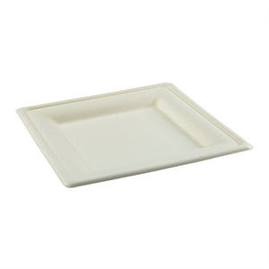 7.785 x 7.785in Square Plate Dinnerware - Bagasse Primeware 