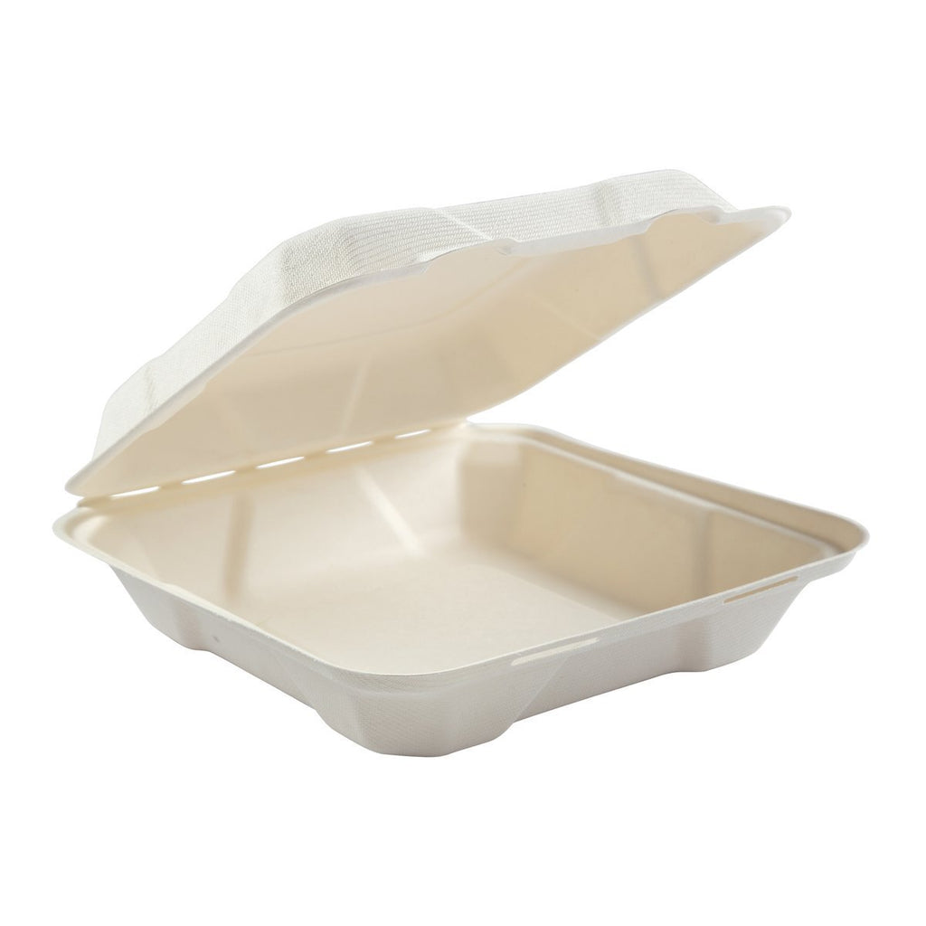 3 Compartment Food Container Storage Set Sugarcane Bagasse Take