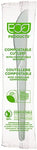 Individually Wrapped Knife - 6in White Compostable Wrapper