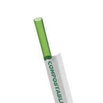 7.75in Wrapped Straw Green